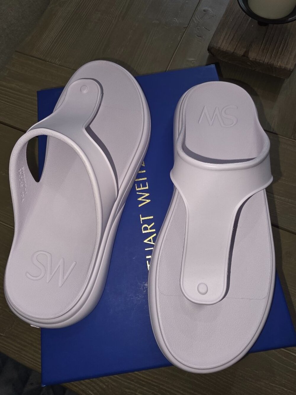 NEW Stuart Weitzman Wisteria Eva Strap Jelly Slide Sz 10